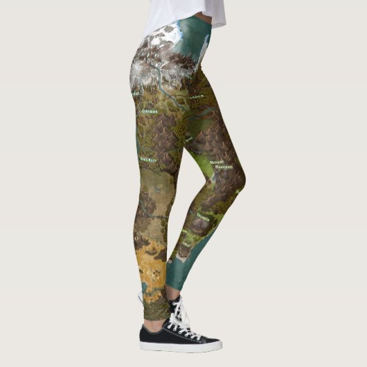 Wereldkaart Dungeons & Dragons Leggings (Rechts)