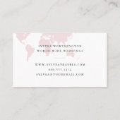 wereldkaart-EDITABLE KLEURENreisplanner Visitekaartje (Achterkant)