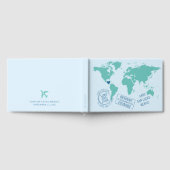 Wereldkaart- en aangepaste zegels gastenboek (Volledig)