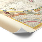  Wereldkaart en astronomiegrafiek Voortreffelijk Poster (Hoek)