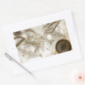 Wereldkaart en gereedschap Rechthoekige Sticker (Envelop)