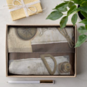 Wereldkaart en gereedschap Tissuepapier (Geschenk)