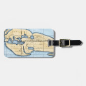 WERELDKAART: ERATOSTHENEN BAGAGELABEL (Voorkant horizontaal)