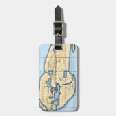 WERELDKAART: ERATOSTHENEN BAGAGELABEL (Voorkant verticaal)