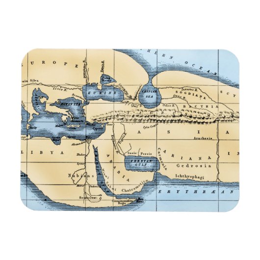 WERELDKAART: ERATOSTHENEN MAGNEET (Horizontaal)
