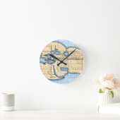 WERELDKAART: ERATOSTHENEN RONDE KLOK (Huis)