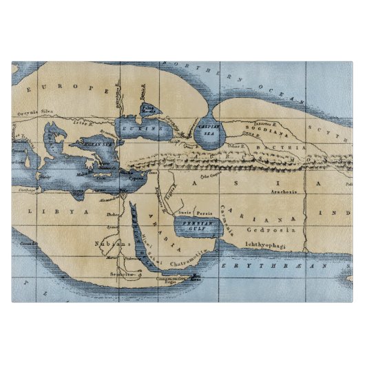 WERELDKAART: ERATOSTHENEN SNIJPLANK (Voorkant)