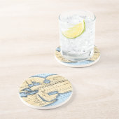 WERELDKAART: ERATOSTHENEN ZANDSTEEN ONDERZETTER (Zijkant)