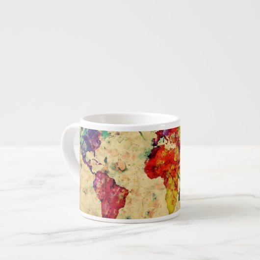 wereldkaart espresso kop (Links)