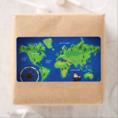 Wereldkaart Etiket (Insitu)