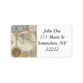  Wereldkaart Etiket (Voorkant)