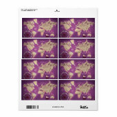 Wereldkaart Etiket (Full Sheet)