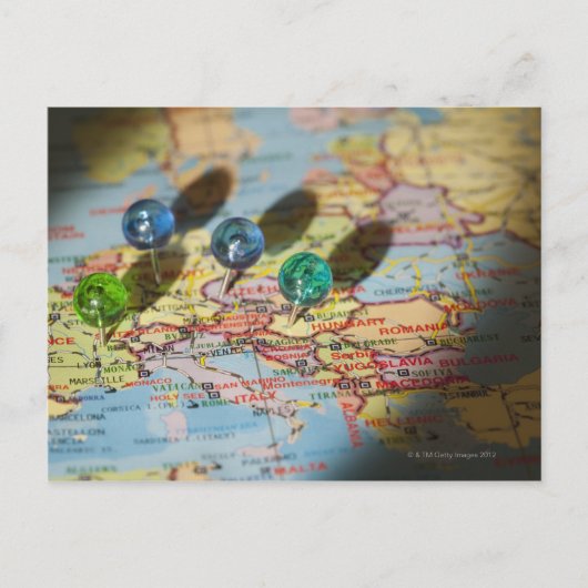 Wereldkaart, Europa Briefkaart (Voorkant)