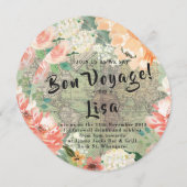 wereldkaart Farewell Party Kaart (Voorkant / Achterkant)