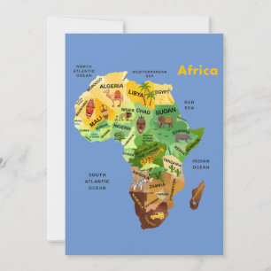 Wereldkaart flat card
