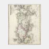 wereldkaart fleece deken (Voorkant)