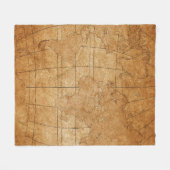 wereldkaart fleece deken (Voorkant (Horizontaal))