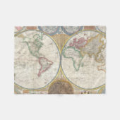  WERELDKAART FLEECE DEKEN (Voorkant (Horizontaal))