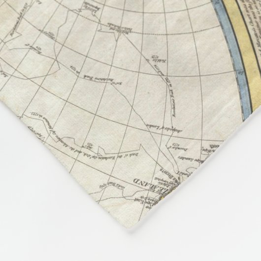  WERELDKAART FLEECE DEKEN (Hoek)