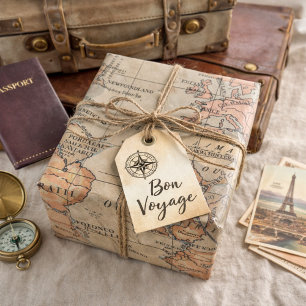 Wereldkaart Geografie Cadeaupapier