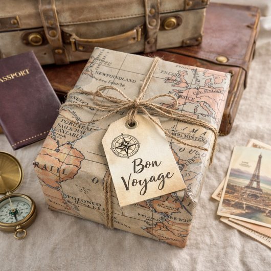 Wereldkaart Geografie Cadeaupapier