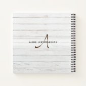 Wereldkaart GEOGRAFIE DOCENT Monogram Dagboek Notitieboek (Achterkant)