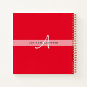 Wereldkaart GEOGRAFIE DOCENT Monogram Dagboek Notitieboek (Achterkant)