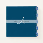 Wereldkaart GEOGRAFIE DOCENT Monogram Journal Notitieboek (Achterkant)