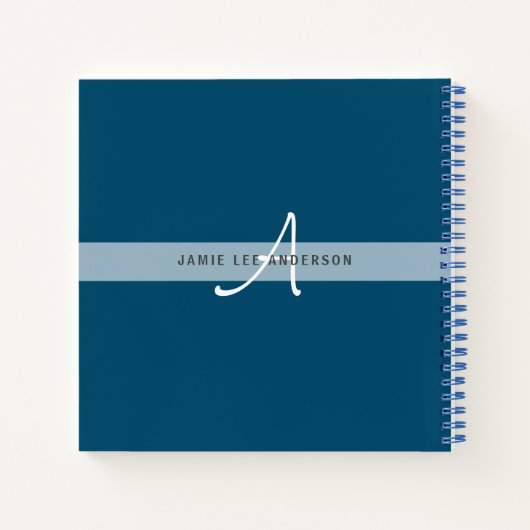 Wereldkaart GEOGRAFIE DOCENT Monogram Journal Notitieboek (Achterkant)