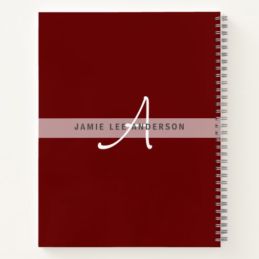 Wereldkaart GEOGRAFIE DOCENT Monogram Journal Notitieboek (Achterkant)