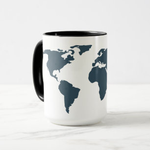 Wereldkaart Geografie Wereldbol Avontuur Mok