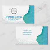 Wereldkaart | Geometrisch Visitekaartje (Voorkant / Achterkant)