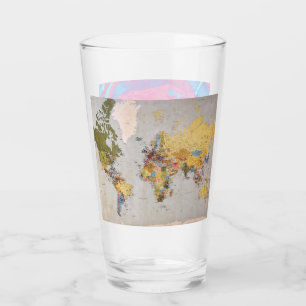 wereldkaart glas
