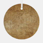 Wereldkaart: Global Exploration Guide Glas Ornament (Achterkant)