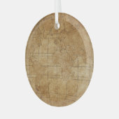 Wereldkaart: Global Exploration Guide Glas Ornament (Voorkant links)