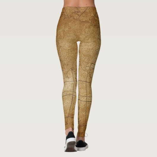 Wereldkaart: Global Exploration Guide Leggings (Achterkant)
