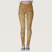 Wereldkaart: Global Exploration Guide Leggings (Voorkant)