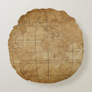 Wereldkaart: Global Exploration Guide Rond Kussen