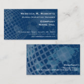 wereldkaart Global Marketing Dark Midnight Blue Visitekaartje (Voorkant / Achterkant)