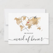 Wereldkaart Gold zal je mijn zegsman van eer zijn Kaart (Voorkant)