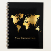 Wereldkaart Gold/zwart Planner (Voorkant)