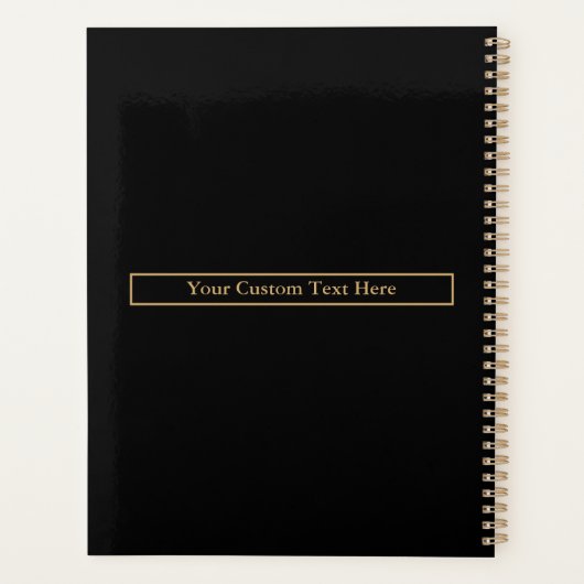 Wereldkaart Gold/zwart Planner (Achterkant)