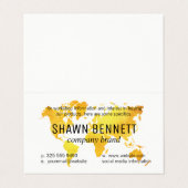 Wereldkaart (Goud) Visitekaartje (Buitenkant ongevouwen)