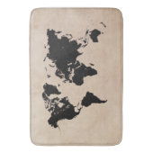wereldkaart grote badmat (Voorkant Verticaal)
