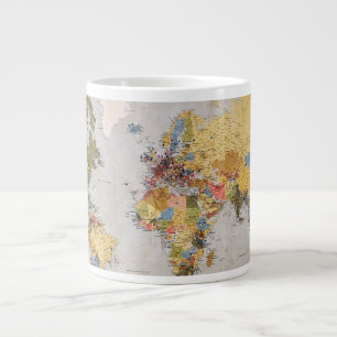 wereldkaart grote koffiekop
