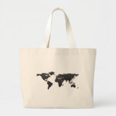 wereldkaart grote tote bag (Voorkant)