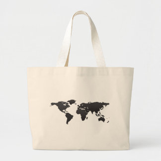 wereldkaart grote tote bag