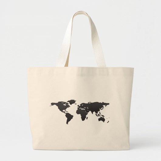 wereldkaart grote tote bag (Voorkant)