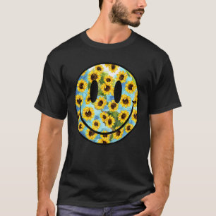Wereldkaart Harde Aarde Dag Elke dag Zonnebloem La T-shirt