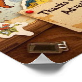 Wereldkaart hartspelden en bezienswaardigheden poster (Hoek)